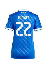 Fotbalové Dres Real Madrid Antonio Rudiger #22 Dámské Třetí Oblečení 2025-26 Krátký Rukáv